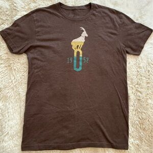 Linksoul Brown Graphic Tee with Goat Design